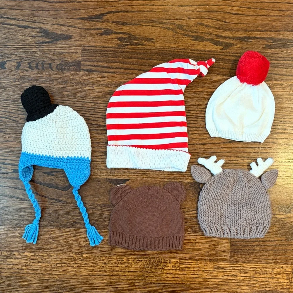 Bundle of Baby Winter Knit Hats